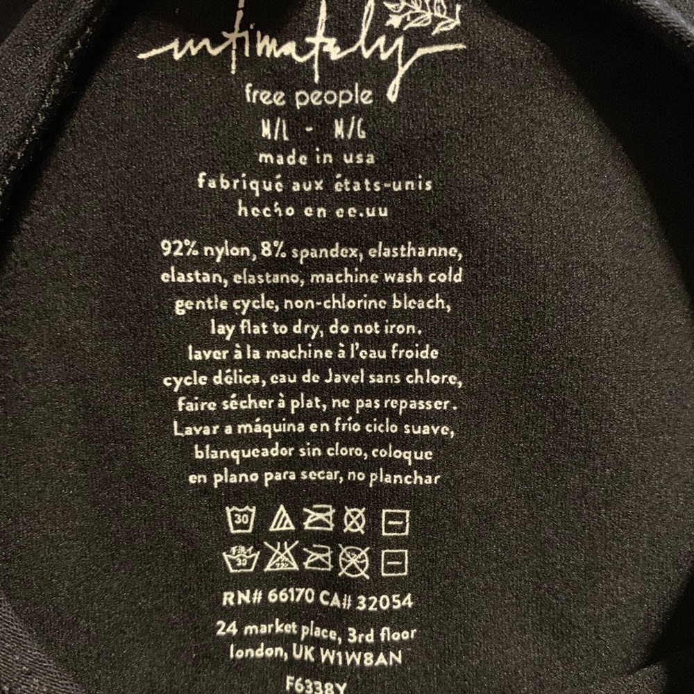 Free People BLACK high neck bodysuit XS/S - Picture 5 of 5